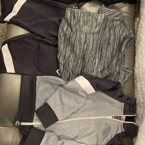 Toddler Pony 3pc. Gray and Black Athletic Tracksuit Set